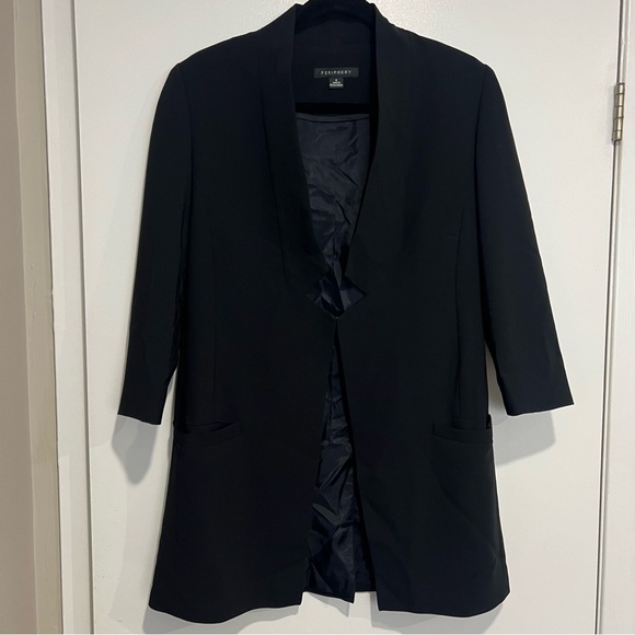 Periphery Black Contemporary Blazer 3/4 Sleeve LIKE NEW - Picture 1 of 2
